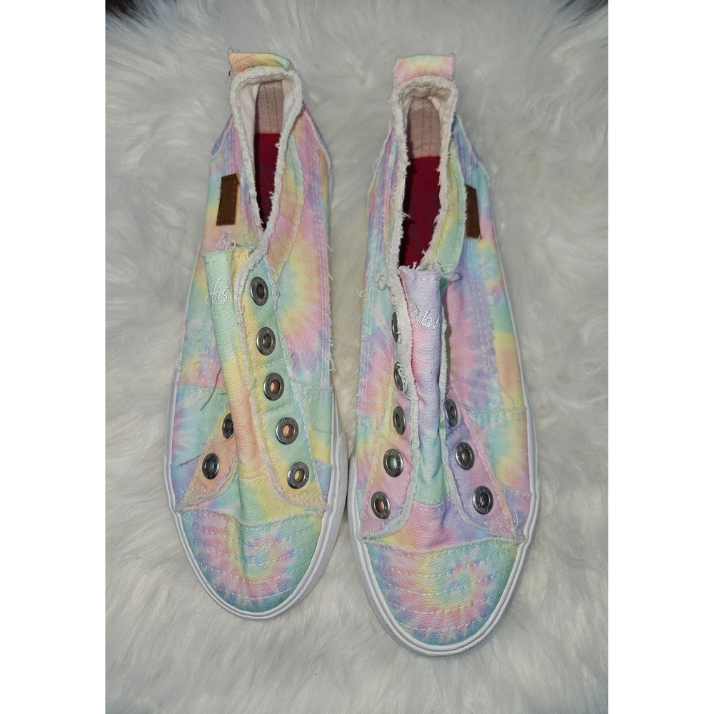 Blowfish Malibu Kids Play-K Tie Dye Slip On Sneakers Pastel Distressed Size 5